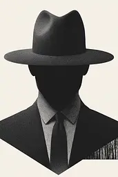 Midjourney generated image using SREF code Voidgrain: A black and white image of a man wearing a hat.