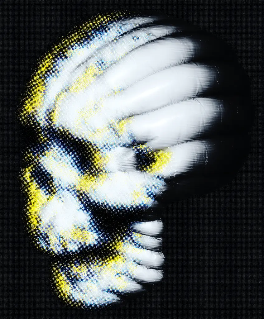 Midjourney generated image using SREF code , , : A close up of a light bulb on a black background.