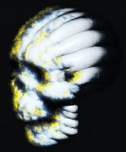 Midjourney generated image using SREF code , , : A close up of a light bulb on a black background.