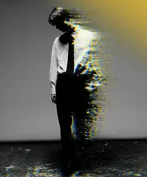 Midjourney generated image using SREF code , , : A man in a white shirt and tie standing in a room.