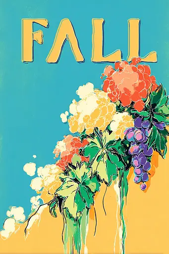 Midjourney generated image using SREF code Psycoloric Bloom: A painting of a bunch of flowers in a vase.