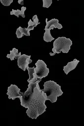 Midjourney generated image using SREF code Squelchloom: a black and white image of a bunch of mushrooms