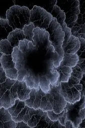 Midjourney generated image using SREF code Squelchloom: A black and white image of a cloud with lightning.
