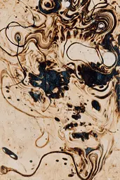 Midjourney generated image using SREF code Sepiawurp: A black and white painting of a woman's face.