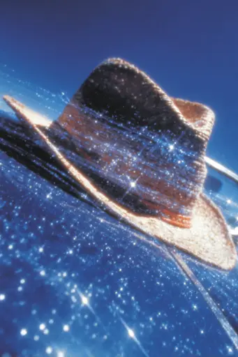 Midjourney generated image using SREF code Phosplasm: A cowboy hat sitting on top of a blue car.