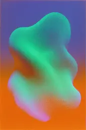 Midjourney generated image using SREF code Infrachrome: An abstract image of a green and orange background.