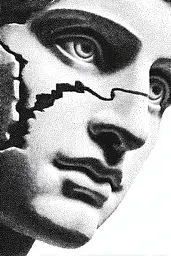 Midjourney generated image using SREF code Dotquake: A black and white photo of a woman's face.