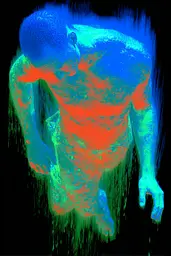 Midjourney generated image using SREF code Chromagel: A man standing in the rain with his hands on his hips.
