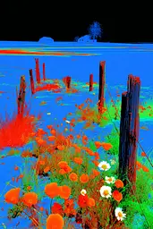 Midjourney generated image using SREF code Chromagel: 