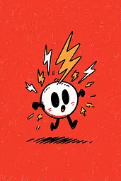 Midjourney generated image using SREF code Zesty Scribblepop: A cartoon character with a lightning bolt coming out of his head.