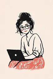 Midjourney generated image using SREF code Mythosurge: A woman sitting in front of a laptop computer.