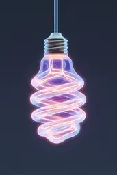 Midjourney generated image using SREF code Holoquartz: A light bulb that is lit up in the dark.