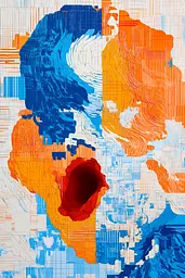 Midjourney generated image using SREF code Electric Riff: A map of the world with a hole in it.