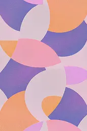 Midjourney generated image using SREF code Astral Touch: A pink, purple, and orange abstract painting on a white background.