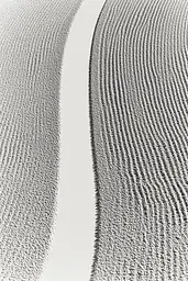 Midjourney generated image using SREF code Spectral Anatomy: A black and white photo of a sand dune in the desert.